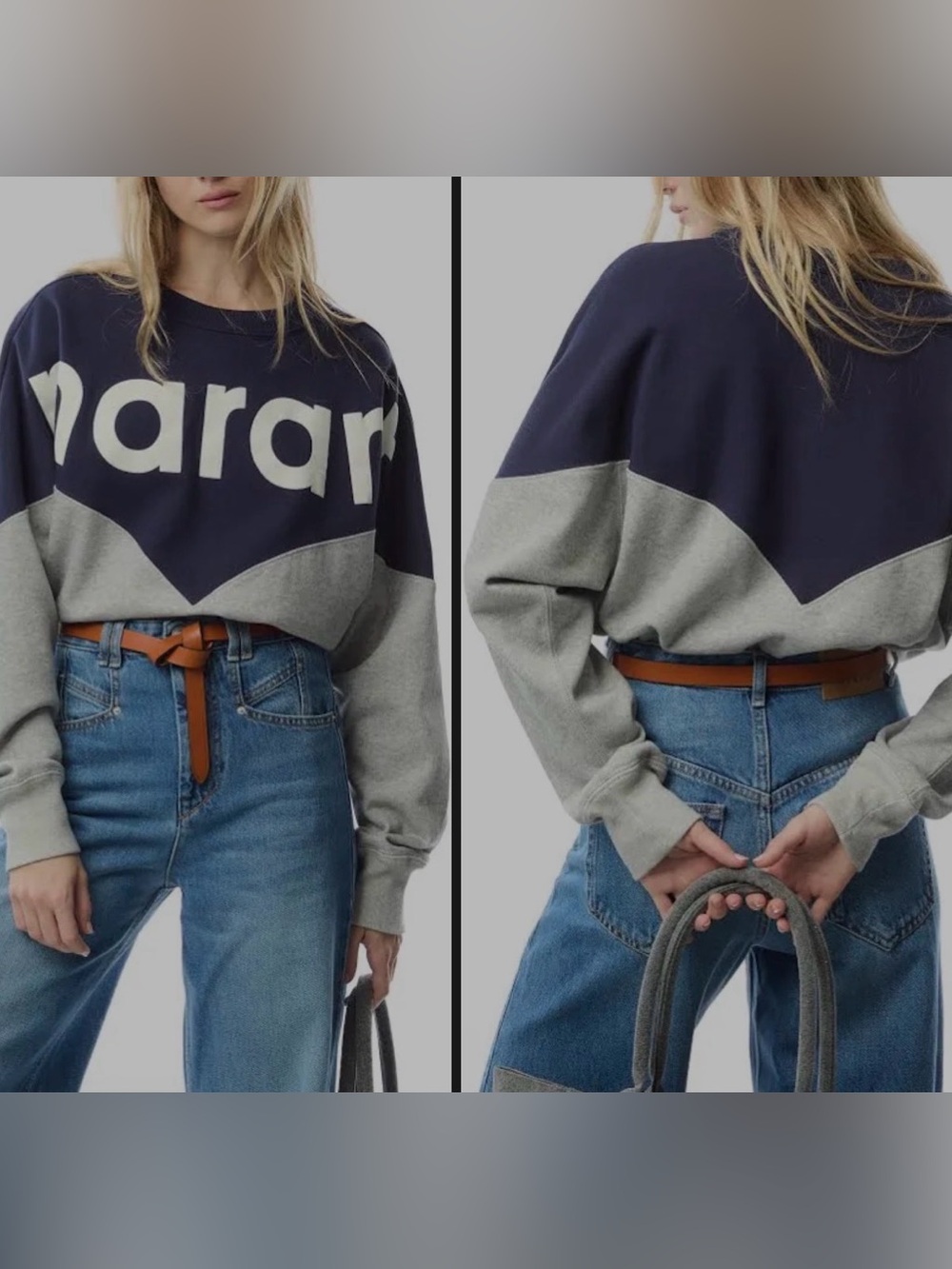 ISABEL MARANT ETOILE
Navy & Gray Houston Sweatshirt